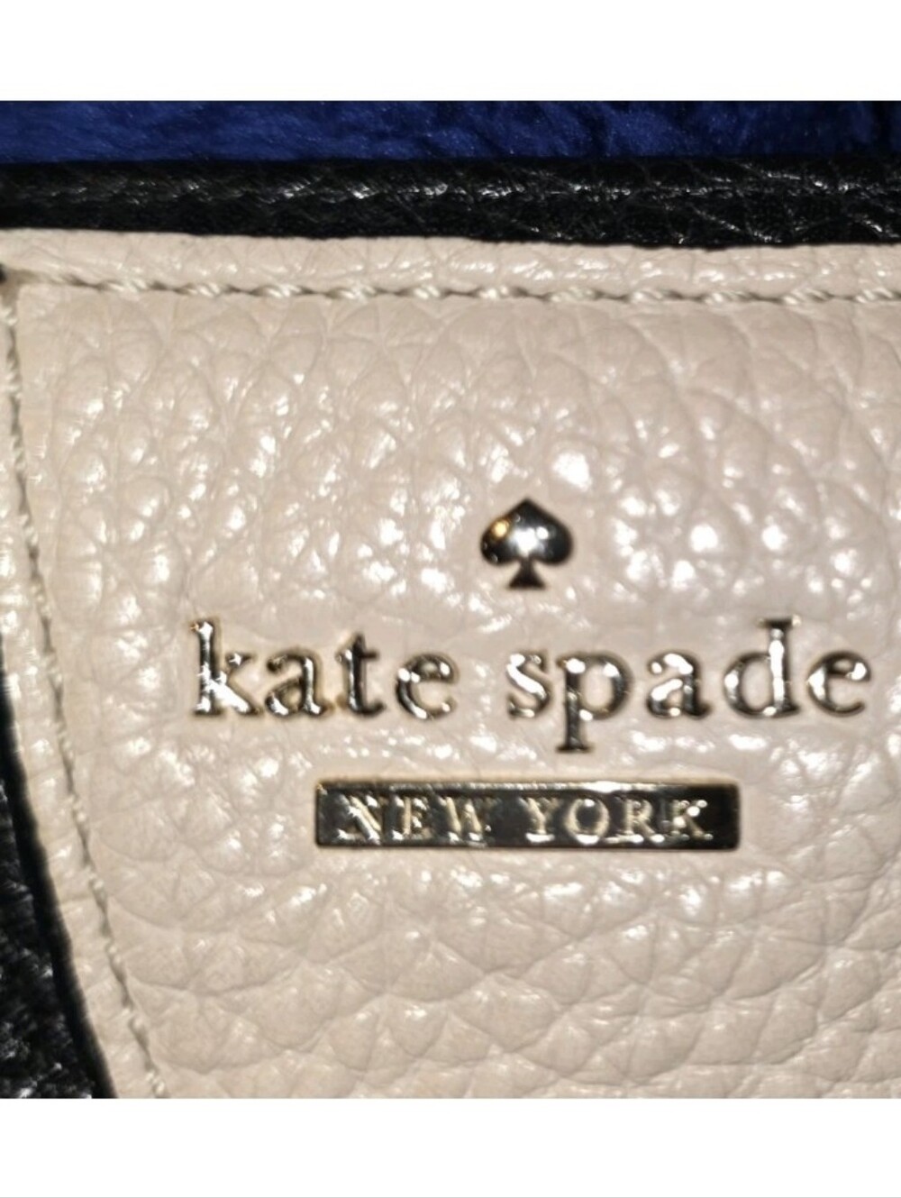 kate spade Two-Tone Black and Cream Leather Tote - Picture 2 of 10